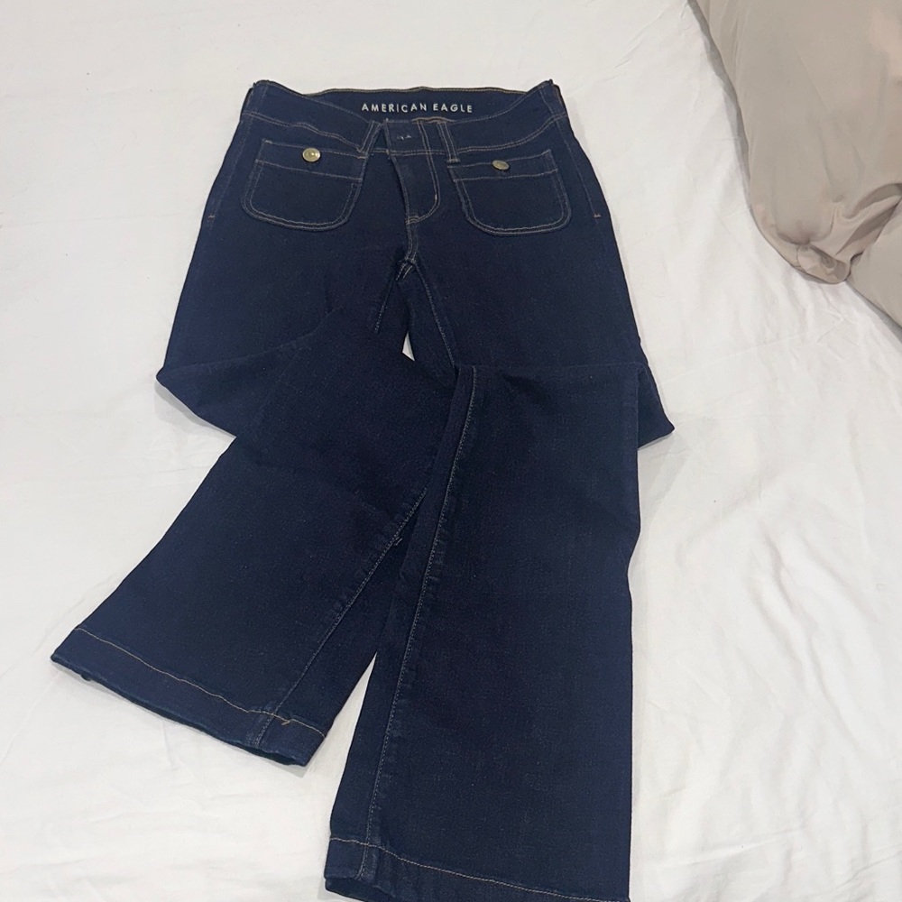 American Eagle Outfitters Women's Navy Flare Jeans